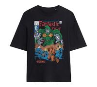 Marvel Women's Fantastic Four Doom Victims Oversized T-Shirt, Black | Size: Large Marvel Black L