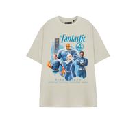 Marvel Fantastic Four First Steps Adult Oatmeal T-Shirt in Beige | Size: Medium Marvel Beige M
