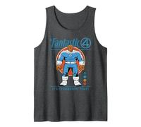 Marvel Fantastic Four: First Steps The Thing Retro Tank Top, Men, Dark Heather Grey, Large