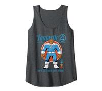 Marvel Fantastic Four: First Steps The Thing Retro Tank Top, Women, Dark Heather Grey, Large