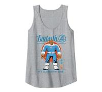 Marvel Fantastic Four: First Steps The Thing Retro Tank Top, Women, Heather Grey, X-Large