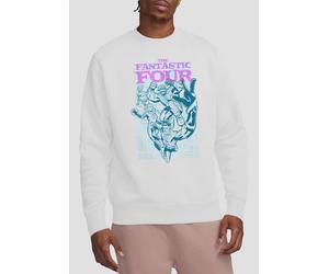 Marvel Fantastic Four Lineart Heroic First Family Sweatshirt, White White