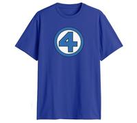 Marvel Fantastic Four Logo Symbol T-Shirt, Blue, XL