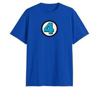 Marvel Fantastic Four Logo Symbol T-Shirt (SM, Navy)