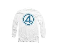 Marvel Fantastic Four Superhero Team Long Sleeve T-Shirt, White | Size: Small Marvel White S