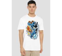 Marvel Fantastic Four The First Family Together T-Shirt, White White M