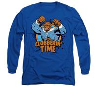 Marvel Fantastic Four Thing Clobberin' Time Unisex Long Sleeve T Shirt, Royal Blue, Small