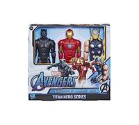 Marvel Avengers Black Panther Iron Man Thor Titan Hero 3 Pack 12” Action Figures