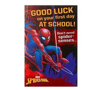 Marvel First Day At School Card For Him/Boy With Envelope - Spider-Man Design, By UK Greetings