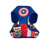Marvel for Pets Comics Captain America Superhero Dog Harness for Medium Dogs | No Pull Dog Harness | Red, White and Blue No Escape Medium Dog Harness Captain America Costume in Size Medium (M)