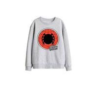 Marvel Friendly Neighborhood Spiderman Badge Kids Sweat, Athl Heather in Light Grey | Size: 7-8 Years Marvel Light Grey 7-8 Years