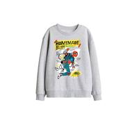 Marvel Friendly Neighborhood Spiderman Homemade Suit Kids Sweat, Athl Heather in Light Grey | Size: 9-11 Years Marvel Light Grey 9-11 Years