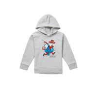 Marvel Friendly Neighborhood Spiderman Wall Crawler Comic Youth Kids Pull-Over Hoodie, Athletic Heather in Grey | Size: 12-13 Years Marvel Grey 12-13 Years