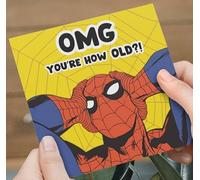Marvel Funny Birthday Card For Him/Boy | Happy Birthday Gifts | Him, Boys, Brother, Boyfriend, Dad | Spiderman Design | With Envelope, 148mm