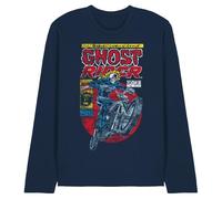 Marvel Ghost Rider Unisex Long Sleeve T Shirt, Navy, XX-Large