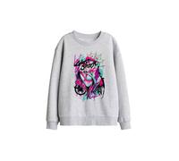 Marvel Ghost Spider Gwen Graffiti Face Kids Sweat, Athletic Heather in Light Grey | Size: 12-13 Years Marvel Light Grey 12-13 Years