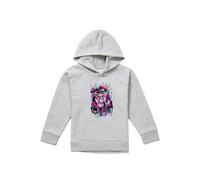 Marvel Ghost Spider Gwen Graffiti Face Youth Kids Pull-Over Hoodie, Athletic Heather in Grey | Size: 7-8 Years Marvel Grey 7-8 Years