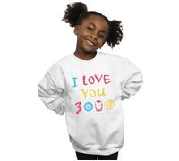Marvel Girl's Avengers Endgame I Love You 3000 Crayons Sweatshirt in White | Size: 3-4 Years Marvel White 3-4 Years