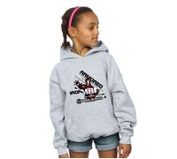 Marvel Girl's Avengers Iron Man Armoured Avenger Hoodie in Grey | Size: 5-6 Years Marvel Grey 5-6 Years