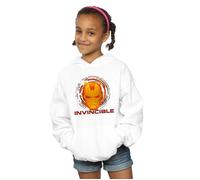 Marvel Girl's Avengers Iron Man Invincible Hoodie in White | Size: 12-13 Years Marvel White 12-13 Years