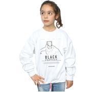 Marvel Girl's Black Panther Long Live The King Sweatshirt in White | Size: 3-4 Years Marvel White 3-4 Years