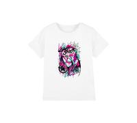 Marvel Ghost Spider Gwen Graffiti Face Girls T Shirt, White, 12-13 Years