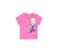 Marvel Girl's Ghost Spider T-Shirt in Pink | Size: 6-7 Years Marvel Pink 6-7 Years