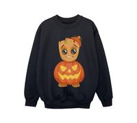 Marvel Girl's Groot Pumpkin Sweatshirt in Black | Size: 7-8 Years Marvel Black 7-8 Years