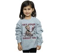 Marvel Girl's Guardians Of The Galaxy Get Your Groot On Sweatshirt in Grey | Size: 9 Years Marvel Grey 9 Years
