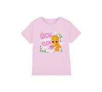 Marvel Girl's Guardians Of The Galaxy Groot Grow Flowers T-Shirt, Light Pink | Size: 12-13 Years Marvel Light Pink 12-13 Years