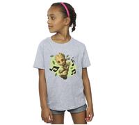 Marvel Girl's Guardians Of The Galaxy Groot Musical Notes Cotton T-Shirt in Grey | Size: 3-4 Years Marvel Grey 3-4 Years
