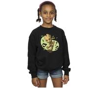 Marvel Girl's Guardians Of The Galaxy Groot Musical Notes Sweatshirt in Black | Size: 9 Years Marvel Black 9 Years