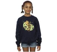 Marvel Girl's Guardians Of The Galaxy Groot Musical Notes Sweatshirt in Navy | Size: 7-8 Years Marvel Navy 7-8 Years