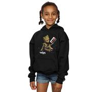 Marvel Girls Guardians of The Galaxy Groot Tape Hoodie Black 9-11 Years