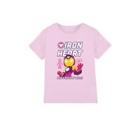 Marvel Girl's Iron Man & His Awesome Friends Iron Heart Rock & Roll T-Shirt in Pink | Size: 5-6 Years Marvel Pink 5-6 Years