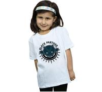 Marvel Girl's Kawaii Black Panther Pounce Cotton T-Shirt in White | Size: 7-8 Years Marvel White 7-8 Years