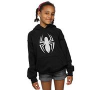 Marvel Girls Spider-Man Ultimate Spider Logo Hoodie Black 12-13 years