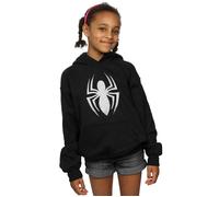 Marvel Girl's Spider-Man Ultimate Spider Logo Hoodie in Black | Size: 12-13 Years Marvel Black 12-13 Years