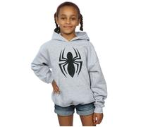 Marvel Girl's Spider-Man Ultimate Spider Logo Hoodie in Grey | Size: 9 Years Marvel Grey 9 Years