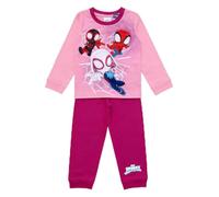 Marvel Girls Spidey Pyjama Set Spidey & Friends Kids PJs | Pink Long Sleeve Cotton Pyjamas Age 18-24 Months - 7-8 Years
