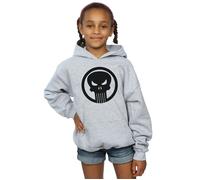 Marvel Girl's The Punisher Skull Circle Hoodie in Grey | Size: 9 Years Marvel Grey 9 Years