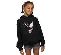 Marvel Girls Venom Split Face Hoodie Black 12-13 Years