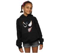 Marvel Girl's Venom Split Face Hoodie in Black | Size: 12-13 Years Marvel Black 12-13 Years