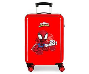 Marvel Go Spidey Cabin Suitcase Red 38x55x20cm Rigid ABS Side Combination Closure 34L 2kg 4 Double Wheels Hand Luggage, red, Cabin Suitcase
