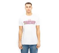 Marvel Men's GOTG Text Logo T-Shirt, White, Medium