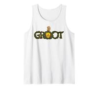 Marvel Groot Cartoon Vines Name Text Tank Top