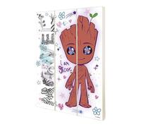 Marvel Groot Galaxy Eyes - Patricia Wood Print in Off-White Marvel Off-White