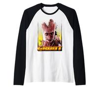 Marvel Groot Guardians of the Galaxy Stoic Raglan Baseball Tee