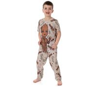 Marvel Groot Short Sleeve Long Leg Pyjama Set | Unisex Kids Brown | Size: 7-8 Years Marvel Brown 7-8 Years