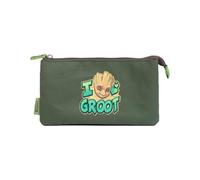 Grupo Erik 3 Compartment Pencil Case - Marvel Groot Gifts | School Pencil Case, Cute Makeup Bag, Back to School Supplies, Office Stationery Supplies | Marvel Stationery Gifts